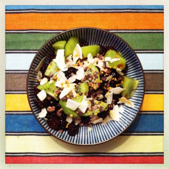 Rå gröt med topping. Välj själv...