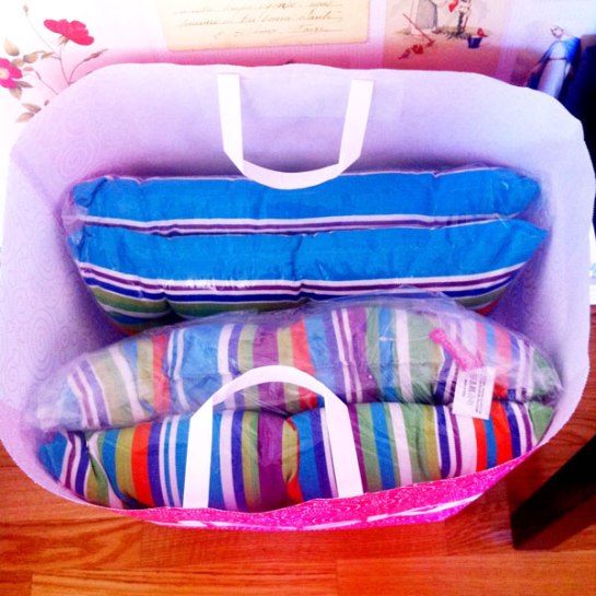 Nya kuddar till gamla trädgårdsstolar